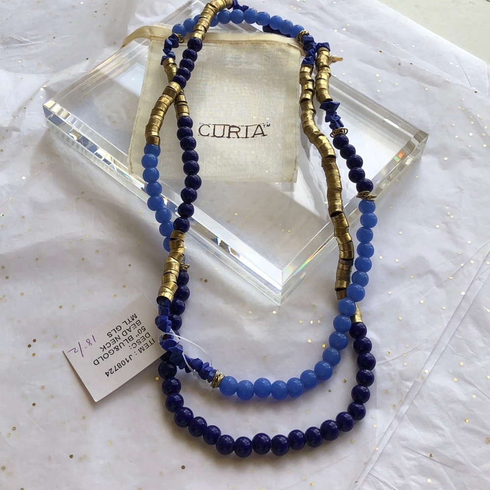 Multi bead long necklace